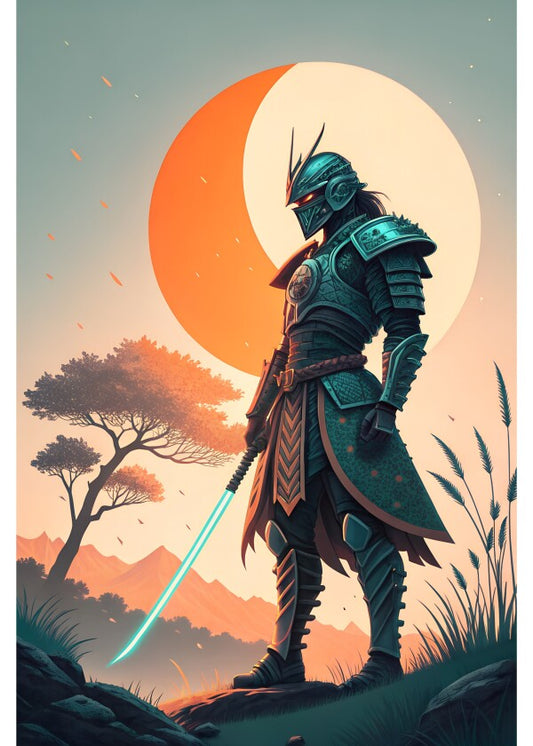 Solar Samurai Version 1 Canvas Print