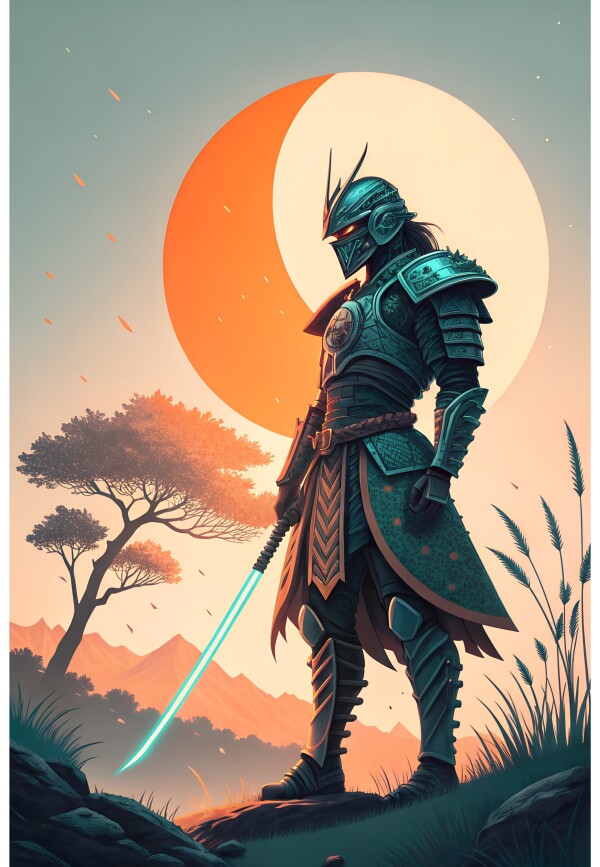Solar Samurai Canvas Print